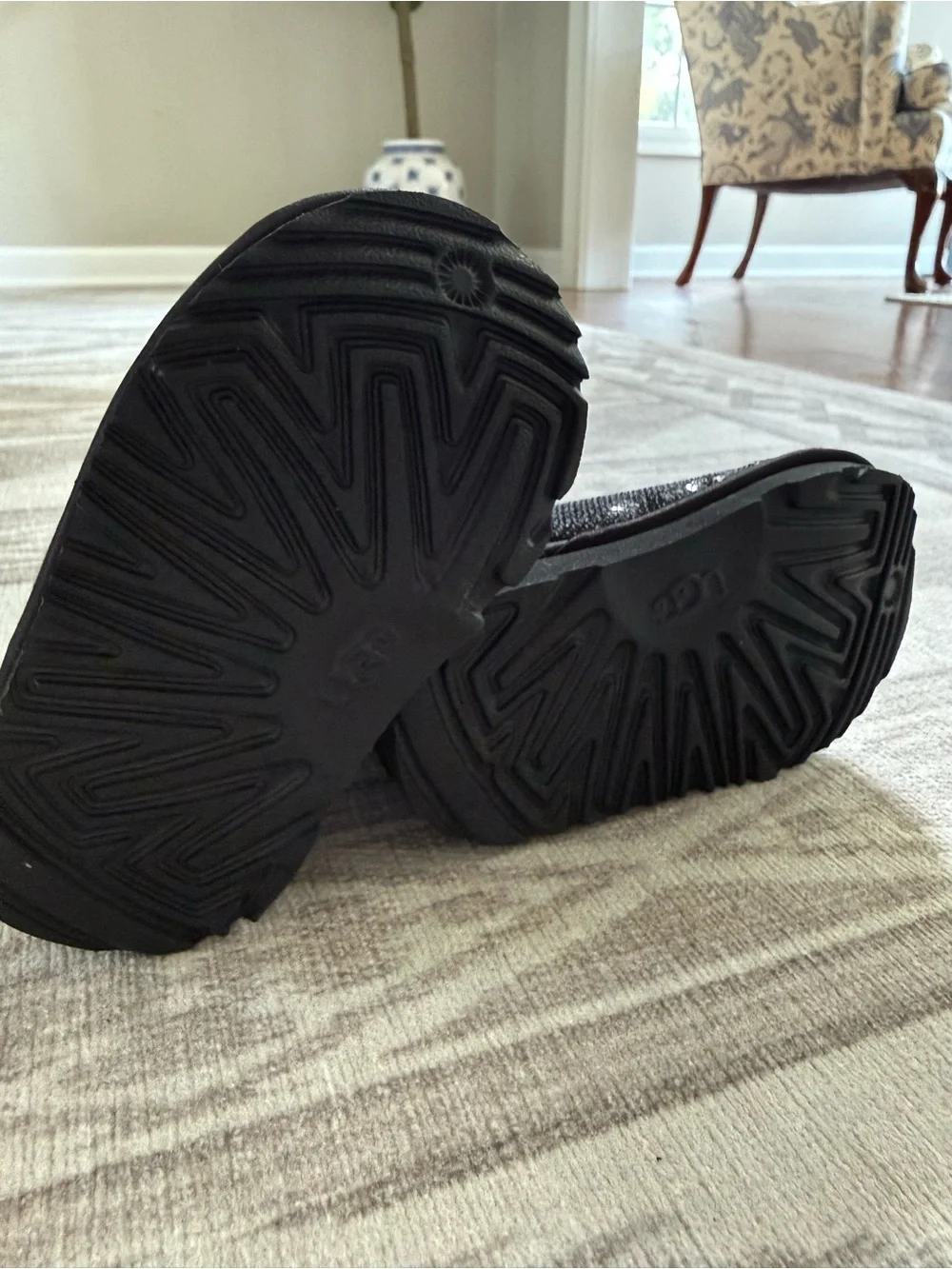 UGG Kids/Toddler Black Sequin Mini Boots